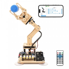 Adeept 5-DOF Robotic Arm Kit, WiFi App & IR Remote, OLED, RGB LEDs, STEM